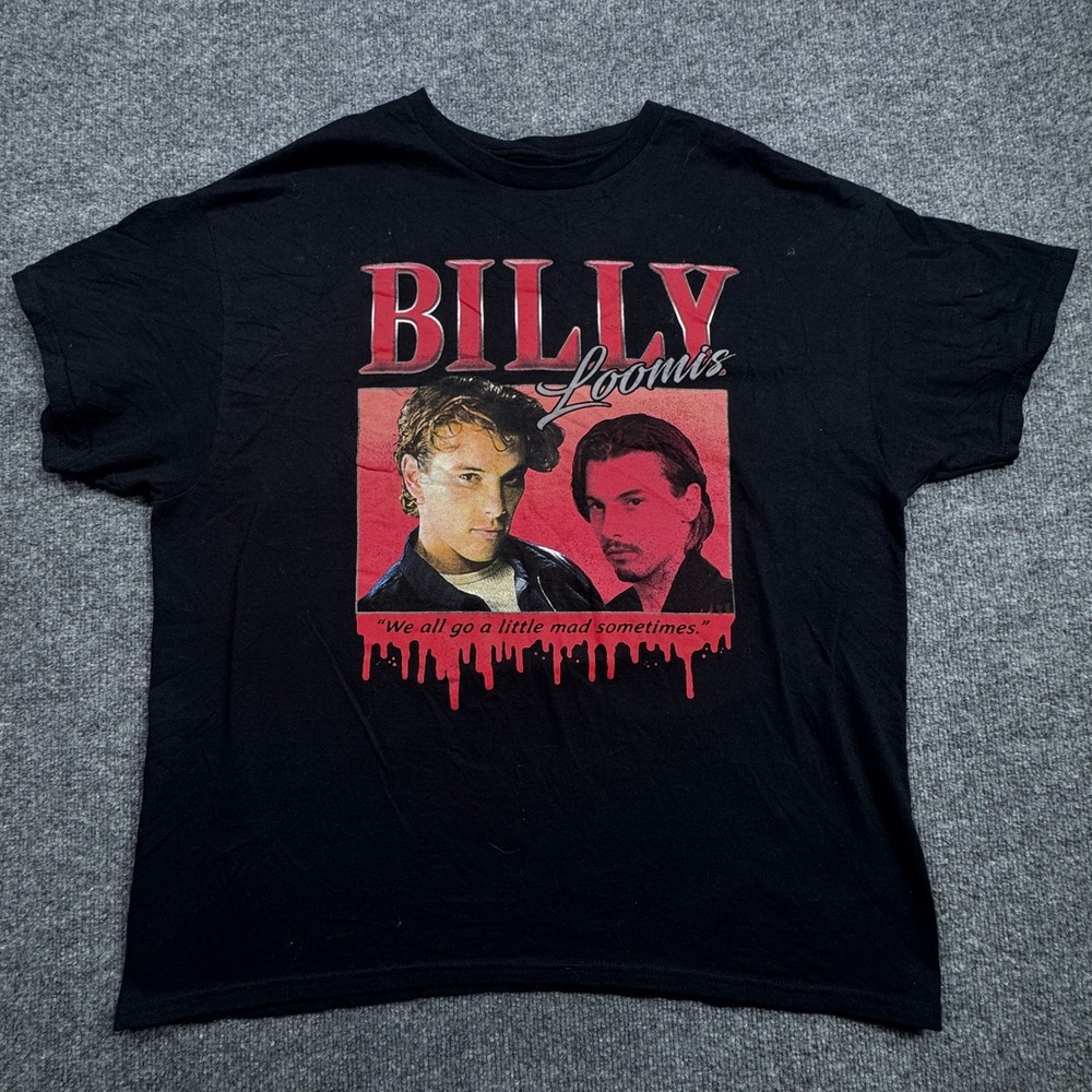 Scream Billy Loomis T Shirt Mens XL Black Horror Movie Graphic Tee